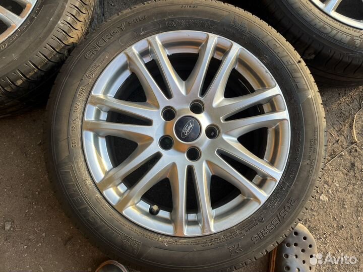 Литые Диски R16 Ford 5x108 + Лето Michelin 205/55