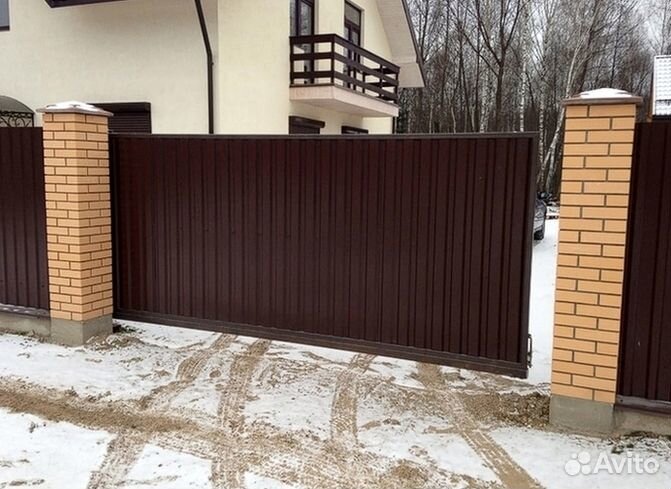 Откатные ворота свое производство