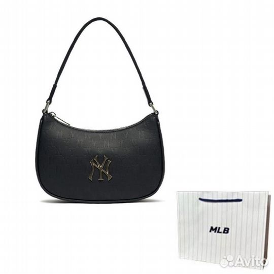 MLB Monogram Collection Artificial Leather Shoulder Bag Dumpling Bag Shoulder Bags Regular Unisex Bl