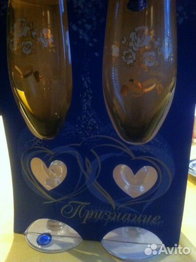 Свадебные бокалы новые в упаковке