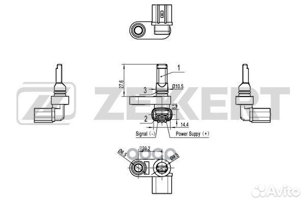 Датчик ABS лев. Toyota 4 Runner (N210 N280) 02