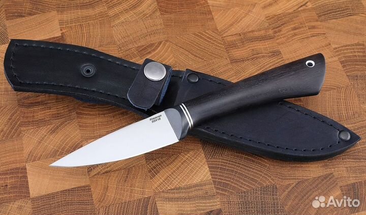 Нож Лиса сталь 95х18, рукоять черный граб