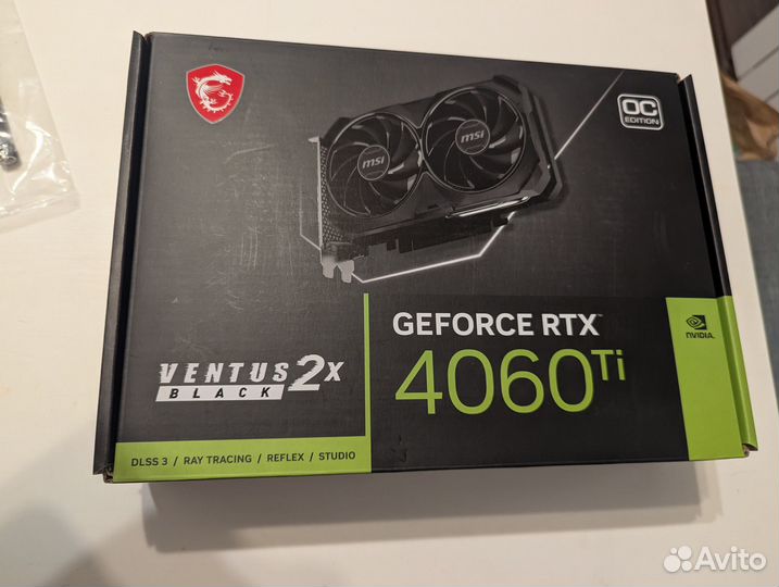 Видеокарта MSI RTX 4060 Ti ventus 2X 8G OC