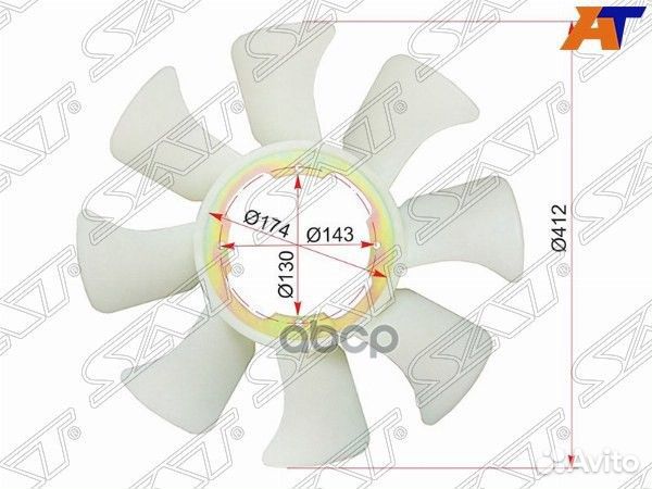 Крыльчатка вентилятора nissan atlas F23, condor