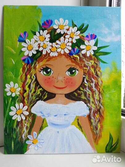 Картина на холсте Девочка лето