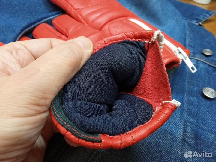 Мотоперчатки кожаные