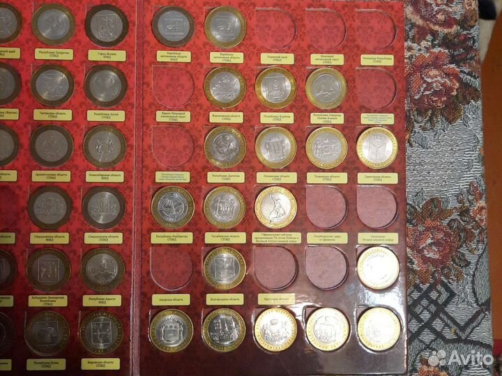 Коллекция 10 рублевых монет биметал 2000-2016