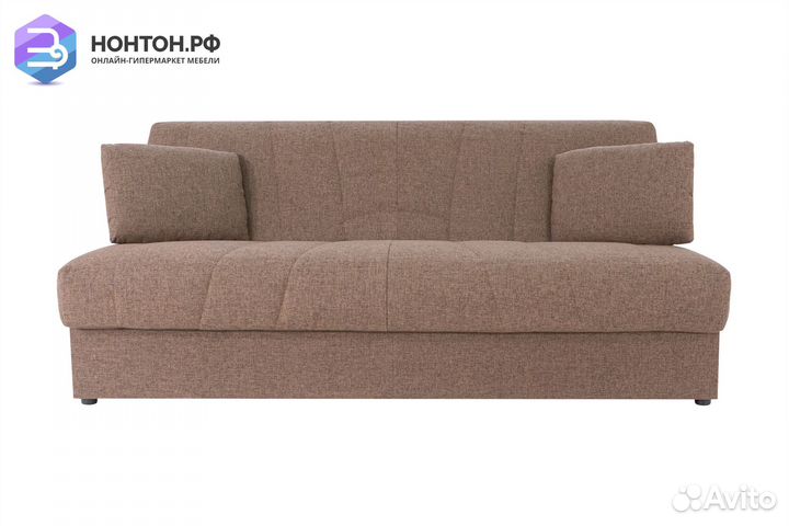 Диван книжка Ручеек рогожка коричневая