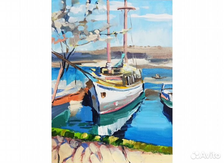 Картина Парусник морской пейзаж