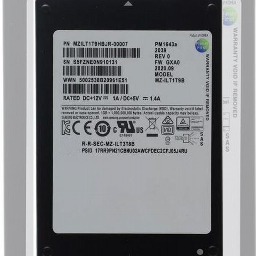 [PM1643A] Samsung /Pm 1643 A 1.92 Тб Pm1643a