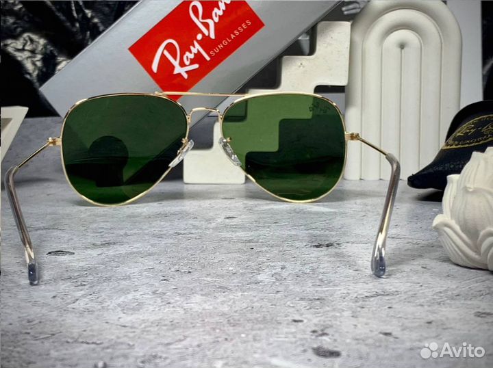 Очки Ray Ban Aviator зеленые линзы