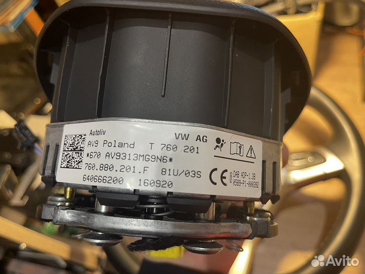 Руль volkswagen mqb mlb. Подогрев, acc