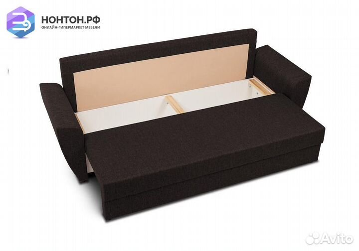 Диван еврокнижка Амстердам кофейный