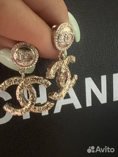Новые серьги оригинал Chanel