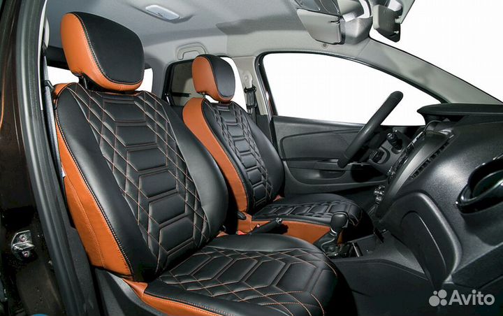 Авточехлы из экокожи Nissan Pathfinder 3 2013г