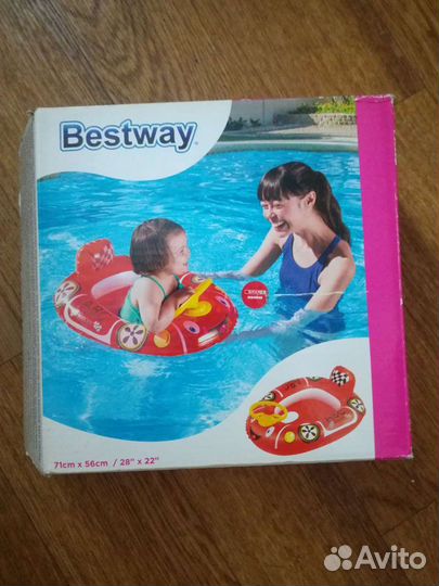 Надувной круг-машинка