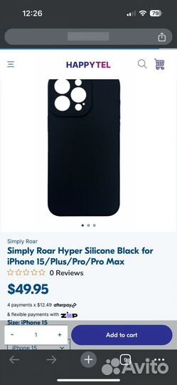 Силиконовый плотный чехол для iPhone 15 pro