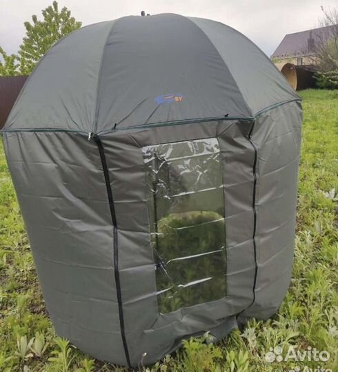 Зонт карповый закрытого типа с окном