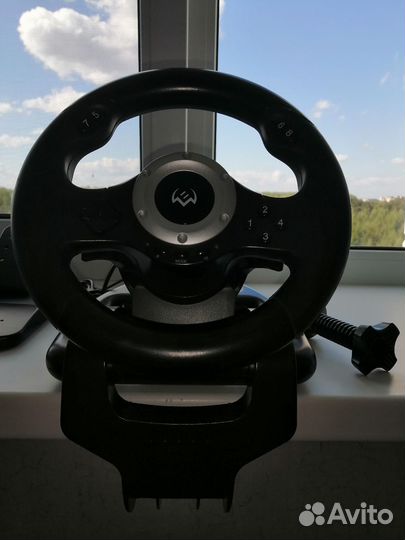 Игровой руль с педалями для пк