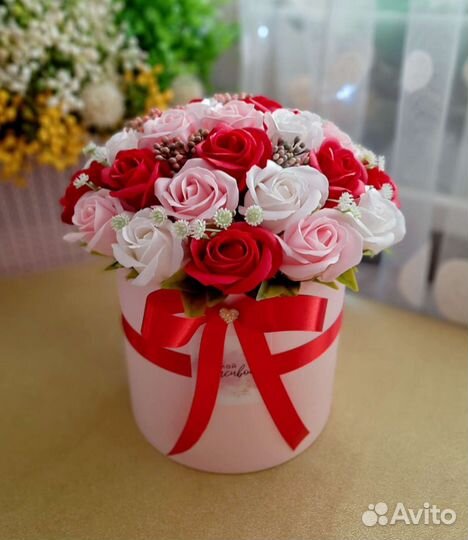 Букеты из мыльных роз