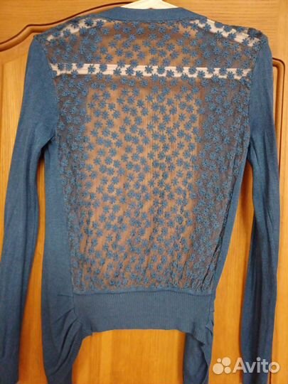 Кофта трикотаж с гипюр спинкой 40-42