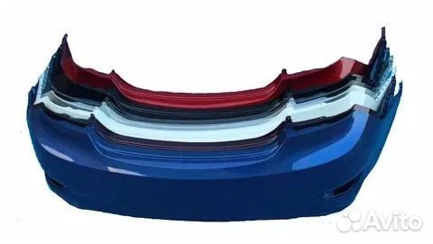 Бампер на Hyundai Solaris белый задний 2010-2015