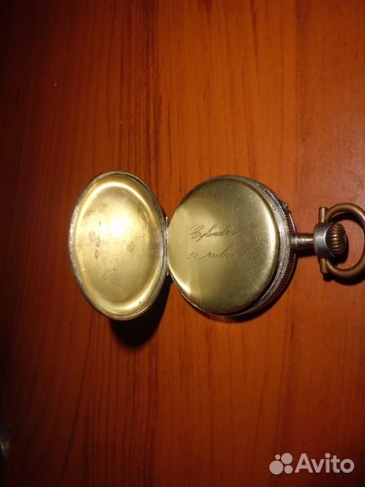 Часы карманные, серебряные cylindre 10 rubis Швейц