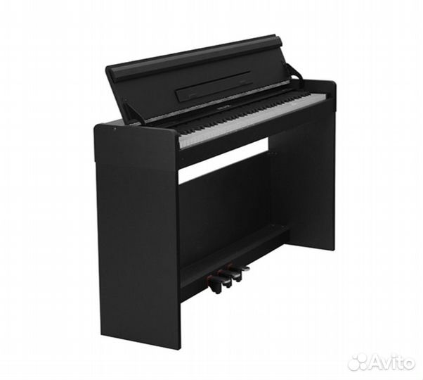 Цифровое пианино на стойке с педалями, черное, Nux