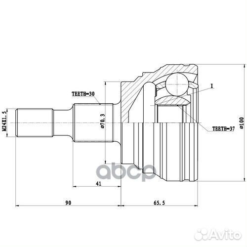 Шрус наружный перед прав/лев Z87491R Zikmar