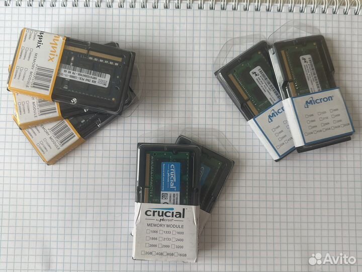 Озу новая 8гб ddr3L 1,35v 12800s 1600 sodimm новые