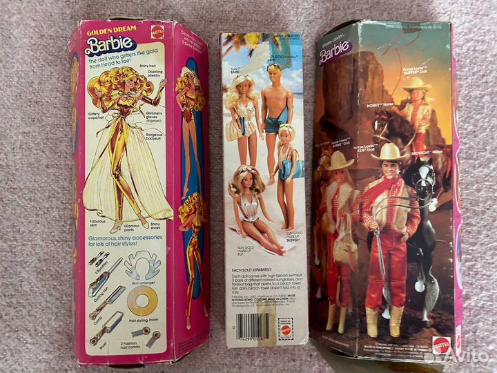 Barbie Horse Lovin' 1982 & SUN gold malibu 1983