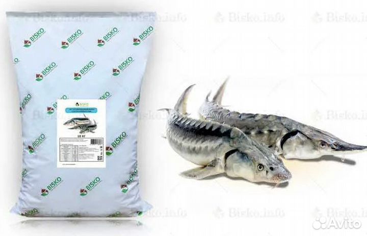 Корм для осетровых пород рыб и Форели