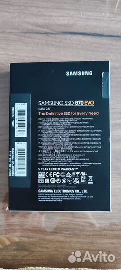 Ssd накопитель samsung 870 evo 500gb 2.5