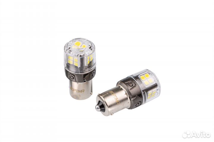 Лампы P21W Optima Premium LED оникс 5000К (2шт)