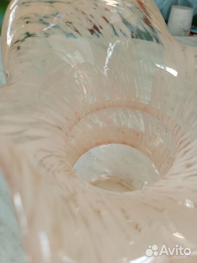 Ваза для цветов цветное стекло СССР