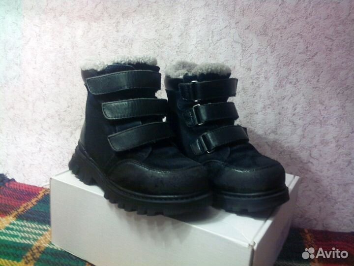 Сапоги кожаные зимние