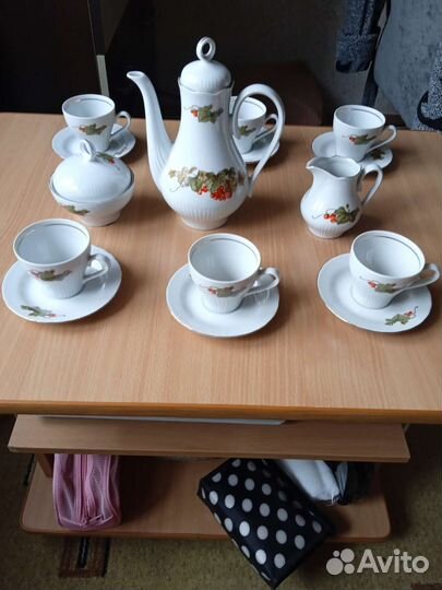 Кофейный фарфоровый сервиз пр-ва гдр