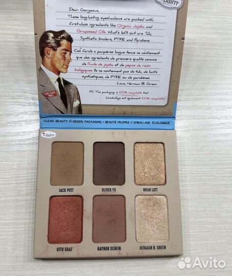 Палетка теней the balm