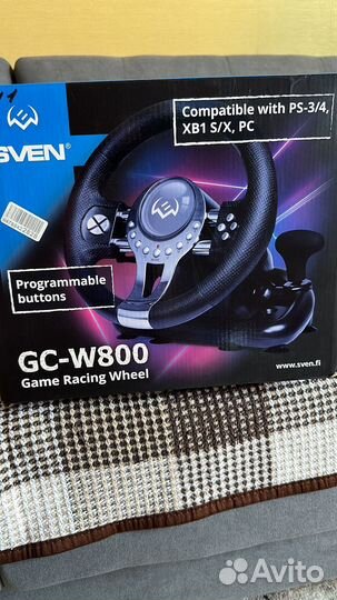 Игровой руль с педалями для ps4