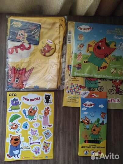 Три кота набор мешок/обувь журнал карандаши и пр