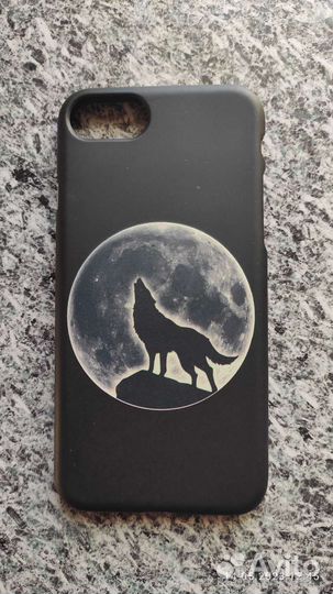Чехол -панелька на iPhone 7 силиконовый с волком