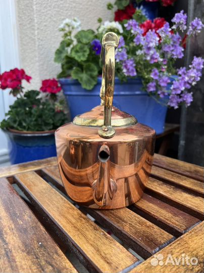 Винтажный английский Медный чайник