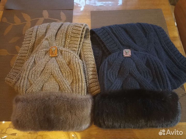 Комплект шапка и шарф новая женская