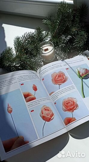 Книга цветы из полимерной глины