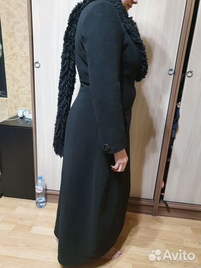 Пальто женское демисезонное черное 48 50 размер