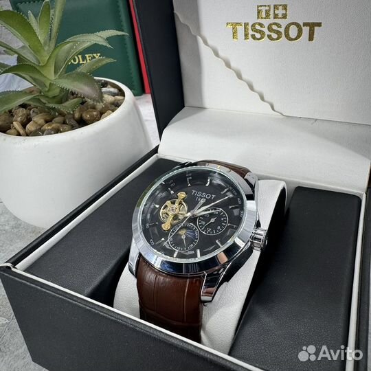 Часы мужские tissot на кожаном ремешке