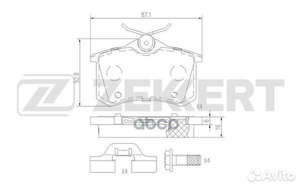 Колодки торм. диск. задн. Citroen C3 II 09, C3