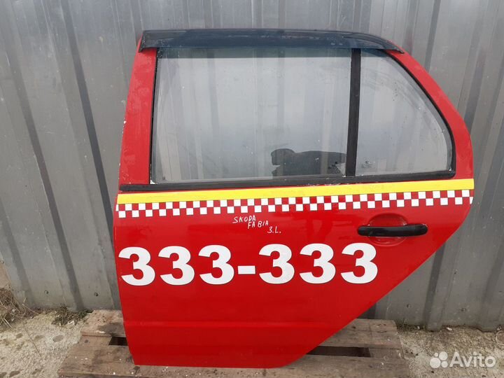 Дверь задняя левая Шкода Фабия 98-07