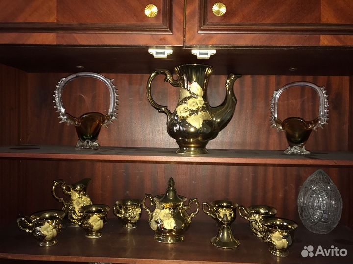 Чайный сервиз зик. Фужеры. Хрусталь. Стаканы