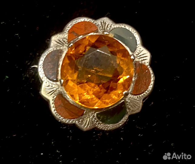 Антикварные серебрянные шотландские броши